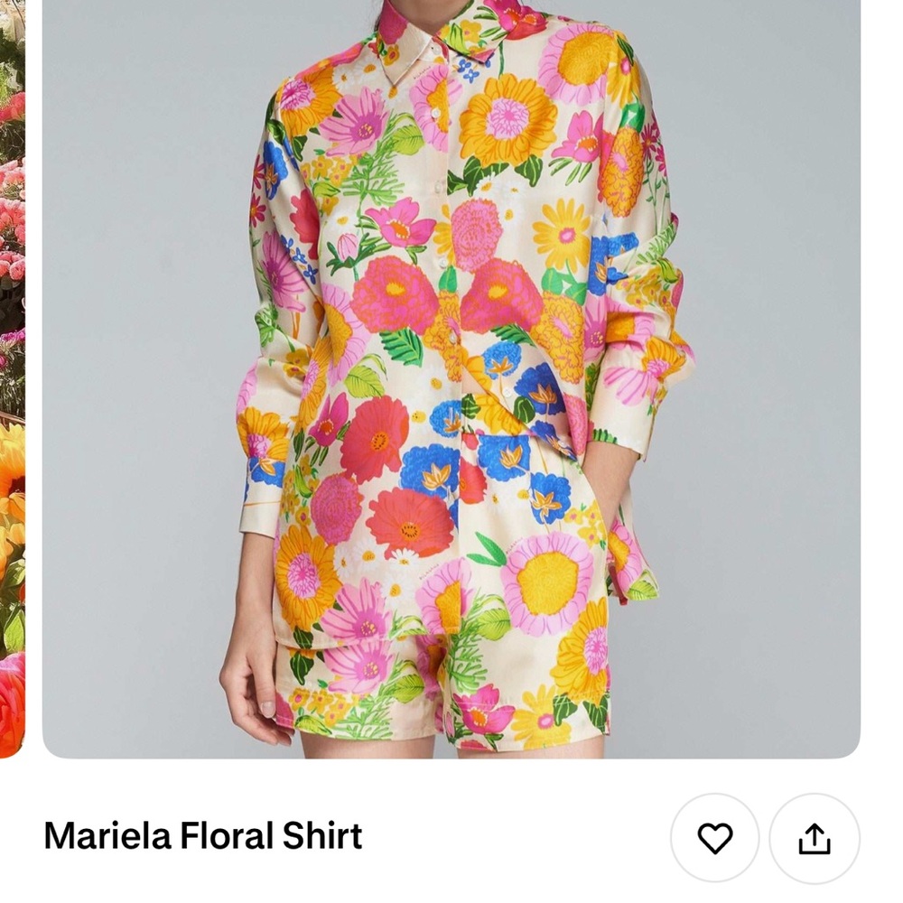 Vilagallo Vibrant Floral Long Sleeve Blouse